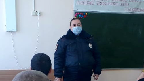 Встреча учащихся 5-9 классов с инспектором ОПДН Скидиной В. С.