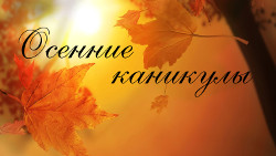 Осенние каникулы 2017